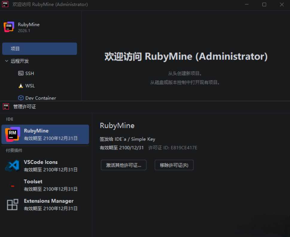RubyMine v2026.1.0.0 高级版-KJ分享