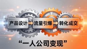 一人公司变现全攻略：产品设计+流量引爆+转化成交，打造不受年龄限制的长期事业-KJ分享