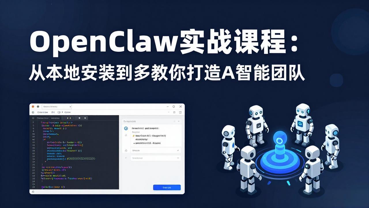 OpenClaw实战课程：从本地安装到多Agent协同，手把手教你打造AI智能团队-KJ分享