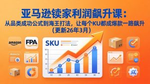 亚马逊卖家利润飙升课:从品类成功公式到海王打法,让每个SKU都成爆款一路飙升(更新26年3月)-KJ分享