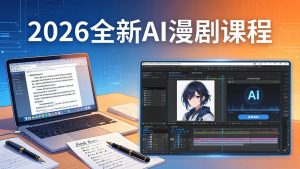2026全新AI漫剧课程:覆盖创作全链路,教你写作分镜剪辑配音一站式打造漫剧作品-KJ分享
