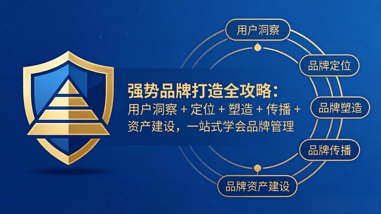 强势品牌打造全攻略：用户洞察 + 定位 + 塑造 + 传播 + 资产建设，一站式学会品牌管理-KJ分享