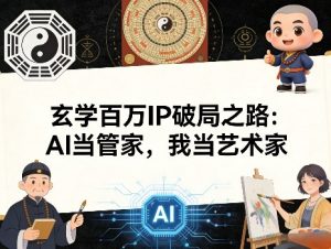 玄学百万IP破局之路：AI当管家，我当艺术家-KJ分享