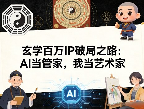 玄学百万IP破局之路：AI当管家，我当艺术家-KJ分享