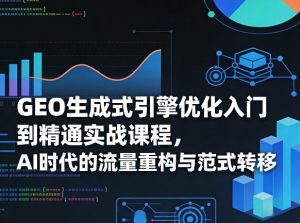 GEO生成式引擎优化入门到精通实战课程，AI时代的流量重构与范式转移-KJ分享