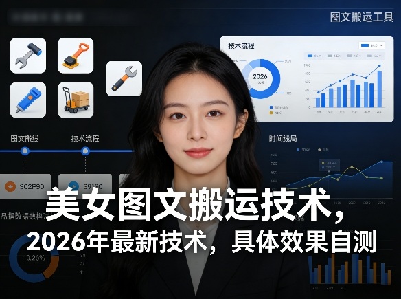 美女图文搬运技术，2026年最新技术，具体效果自测-KJ分享