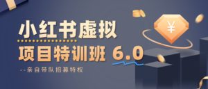 小红书虚拟项目特训课8.0，帮你从0到1打造稳定盈利的店铺，抓住流量红利(更新3月)-KJ分享