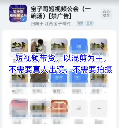 宝子哥头部团队短视频带货，以混剪为主，不需要真人出镜，不需要拍摄【更新26年3月】-KJ分享