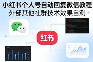 小红书个人号自动回复微信教程，外部其他社群技术，效果自测-KJ分享