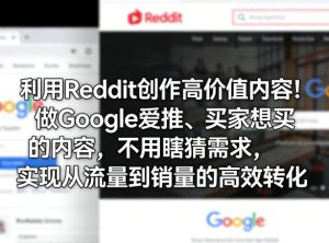 利用Reddit创作高价值内容！做Google爱推、买家想买的内容，不用瞎猜需求，实现从流量到销量的高效转化-KJ分享