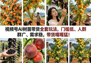 视频号AI树苗带货全套玩法，门槛低、人群广、需求稳，带货嘎嘎猛！(更新0401)-KJ分享