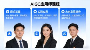 AIGC应用师课程，覆盖了AI技术的理论基础、实际应用、以及未来发展趋势-KJ分享