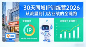 30天同城IP训练营2026年，从流量到门店业绩的全链路-KJ分享