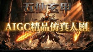 AIGC精品仿真人短剧教学，以五仙玄甲风为例展示保姆级实操教学-KJ分享