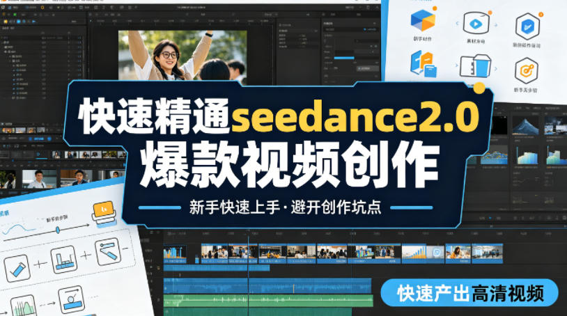 快速精通seedance2.0爆款视频创作，快速产出高清视频，避开大量创作坑点，新手也能快速上手-KJ分享