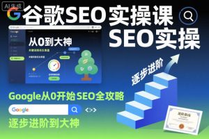 谷歌SEO实操课，Google从0开始SEO全攻略，逐步进阶到大神(更新26年)-KJ分享