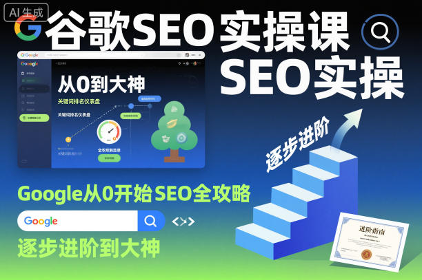 谷歌SEO实操课，Google从0开始SEO全攻略，逐步进阶到大神(更新26年)-KJ分享