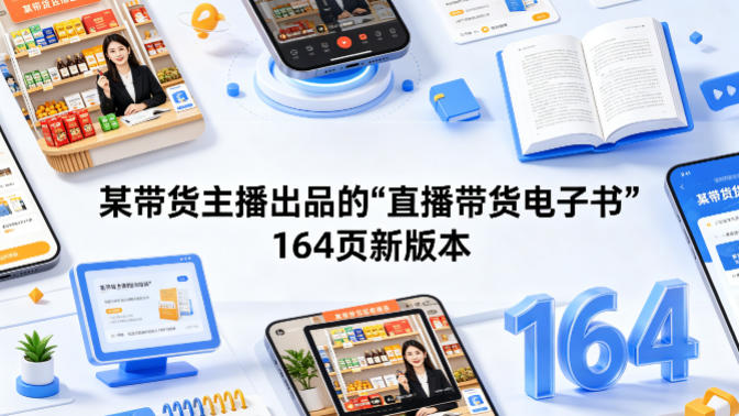某带货主播出品的《直播带货电子书》164页新版本-KJ分享