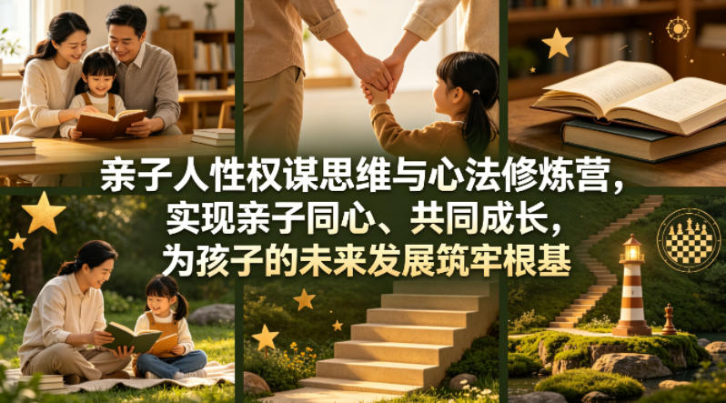 亲子人性权谋思维与心法修炼营，实现亲子同心、共同成长，为孩子的未来发展筑牢根基【音频】-KJ分享