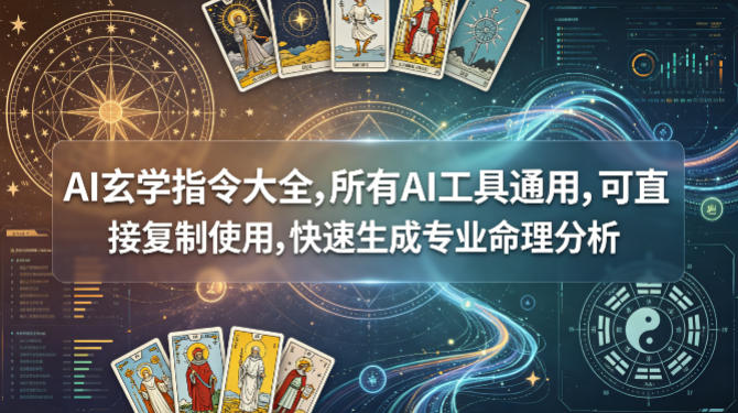 AI玄学指令大全，所有AI工具通用，可直接复制使用，快速生成专业命理分析-KJ分享