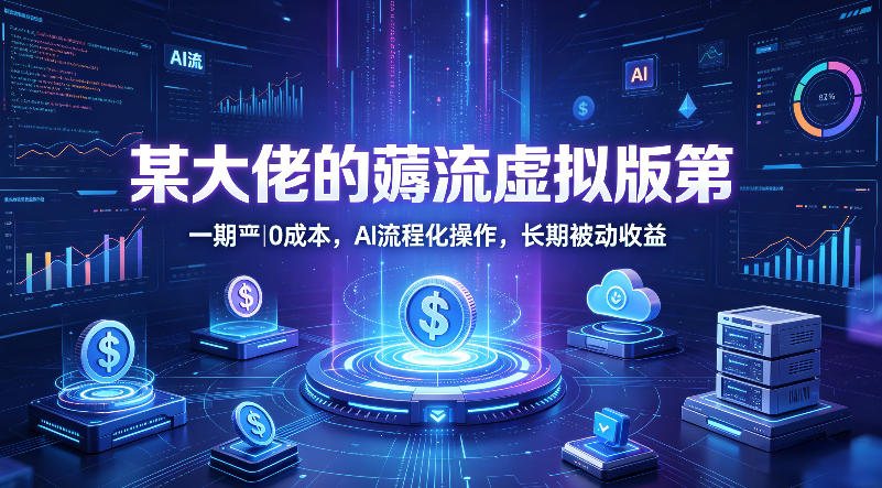 某大佬的薅流虚拟版第一期丨0成本，AI流程化操作，长期被动收益-KJ分享