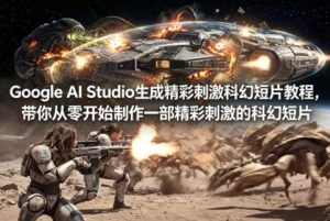 Google AI Studio生成精彩刺激科幻短片教程，带你从零开始制作一部精彩刺激的科幻短片【双语字幕】-KJ分享