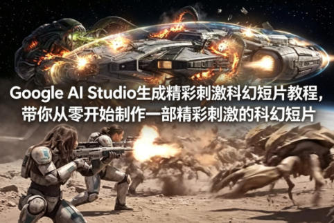 Google AI Studio生成精彩刺激科幻短片教程，带你从零开始制作一部精彩刺激的科幻短片【双语字幕】-KJ分享