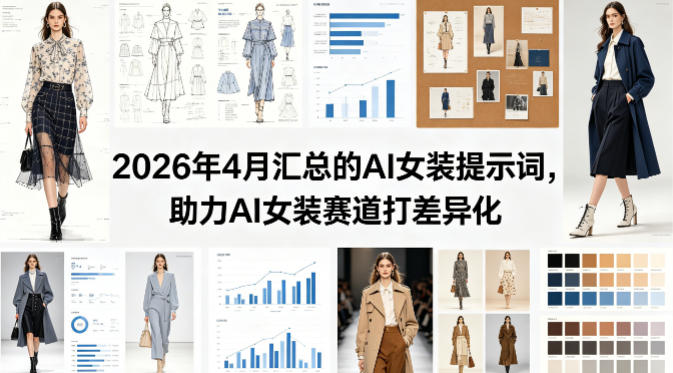 2026年4月汇总的AI女装提示词，助力AI女装赛道打差异化-KJ分享