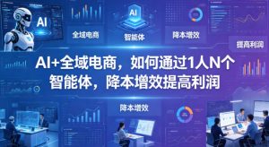 AI+全域电商，如何通过1人N个智能体，降本增效提高利润-KJ分享