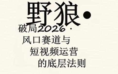 野狼团队·多平台实操运营课，覆盖AI口播、服装、好物、漫剪等热门玩法(更新4月29日)-KJ分享