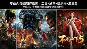 专业AI漫剧制作指南：工具+剧本+提示词+流量全流程，零基础也能玩转专业漫剧制作-KJ分享