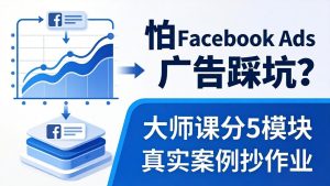 怕 Facebook Ads 广告踩坑？大师课分 5 模块教你做广告、搞扩量，还带真实案例抄作业！-KJ分享