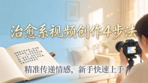 治愈系视频创作4步法：从文案打磨到画面呈现，精准传递情感，新手快速上手出优质内容-KJ分享