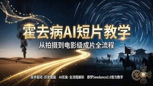 《霍去病》AI短片教学：即梦AI Seedance2.0实操，从拍摄到电影级成片全流程-KJ分享