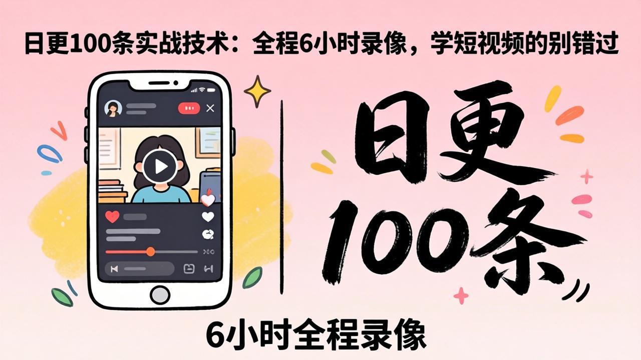 某工作坊东莞2026年4月12线下课：日更100条实战：全程6小时录像，学短视频的别错过-KJ分享