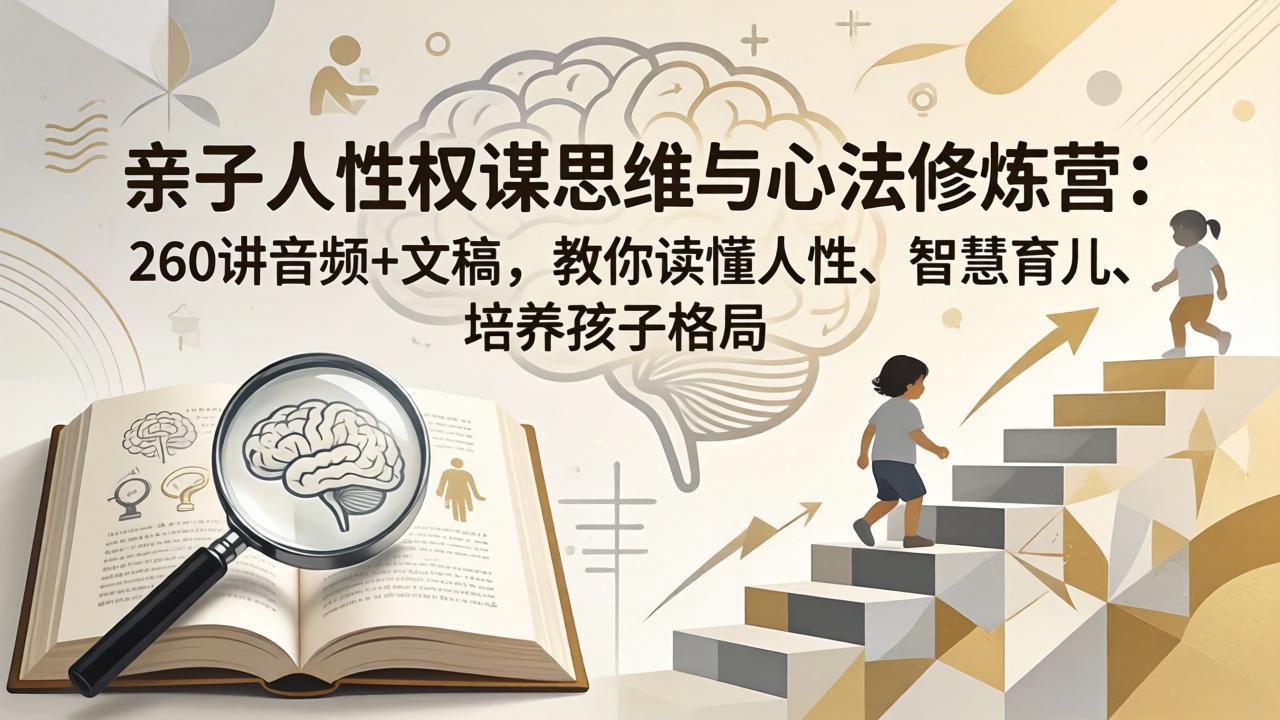 亲子人性权谋思维与心法修炼营：260讲音频+文稿，教你读懂人性、智慧育儿、培养孩子格局-KJ分享
