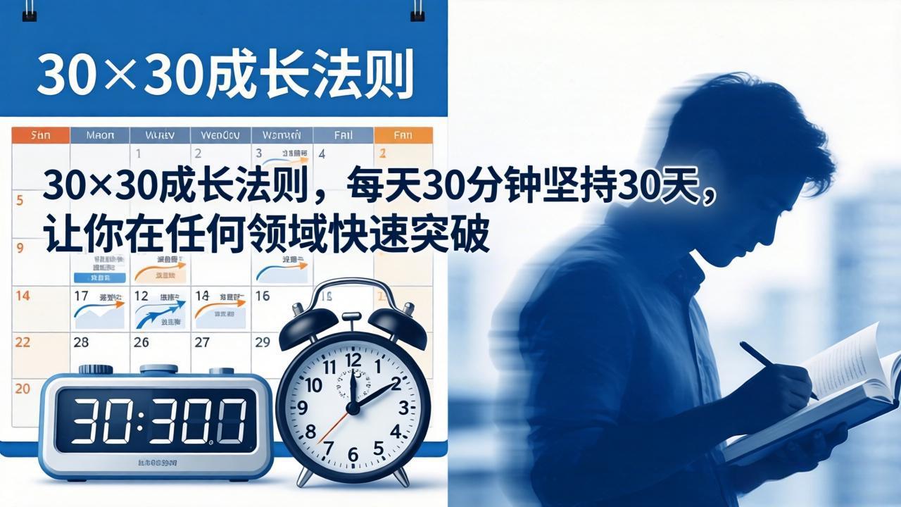 付费文章：30×30成长法则，每天30分钟坚持30天，让你在任何领域快速突破-KJ分享