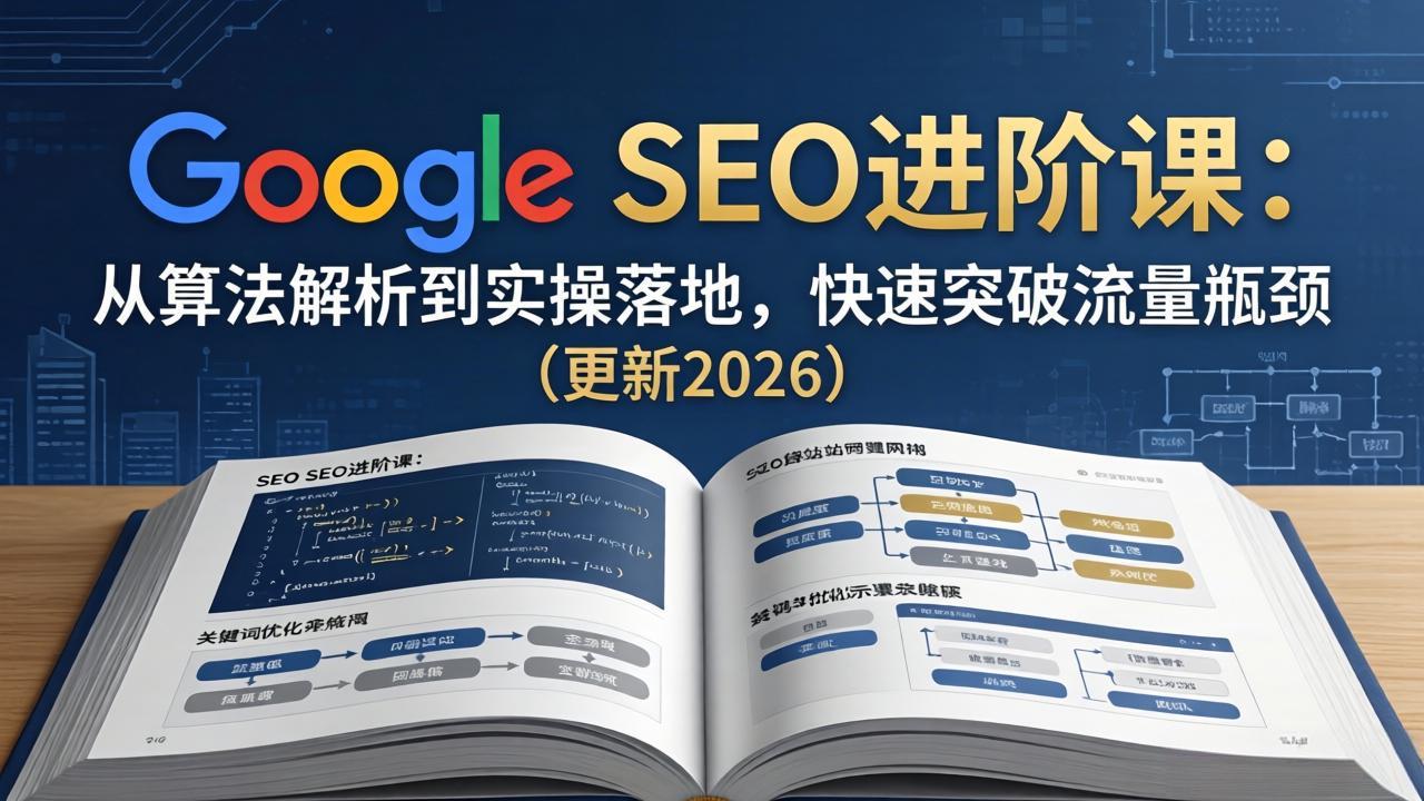 Google SEO进阶课：从算法解析到实操落地，快速突破流量瓶颈(更新2026-KJ分享