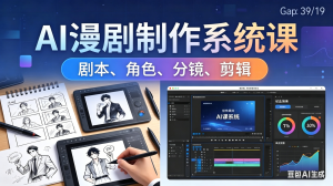 AI漫剧制作系统课：0基础从0到1学会AI制作，掌握剧本、角色、分镜、剪辑全套技能，轻松做号变现-KJ分享