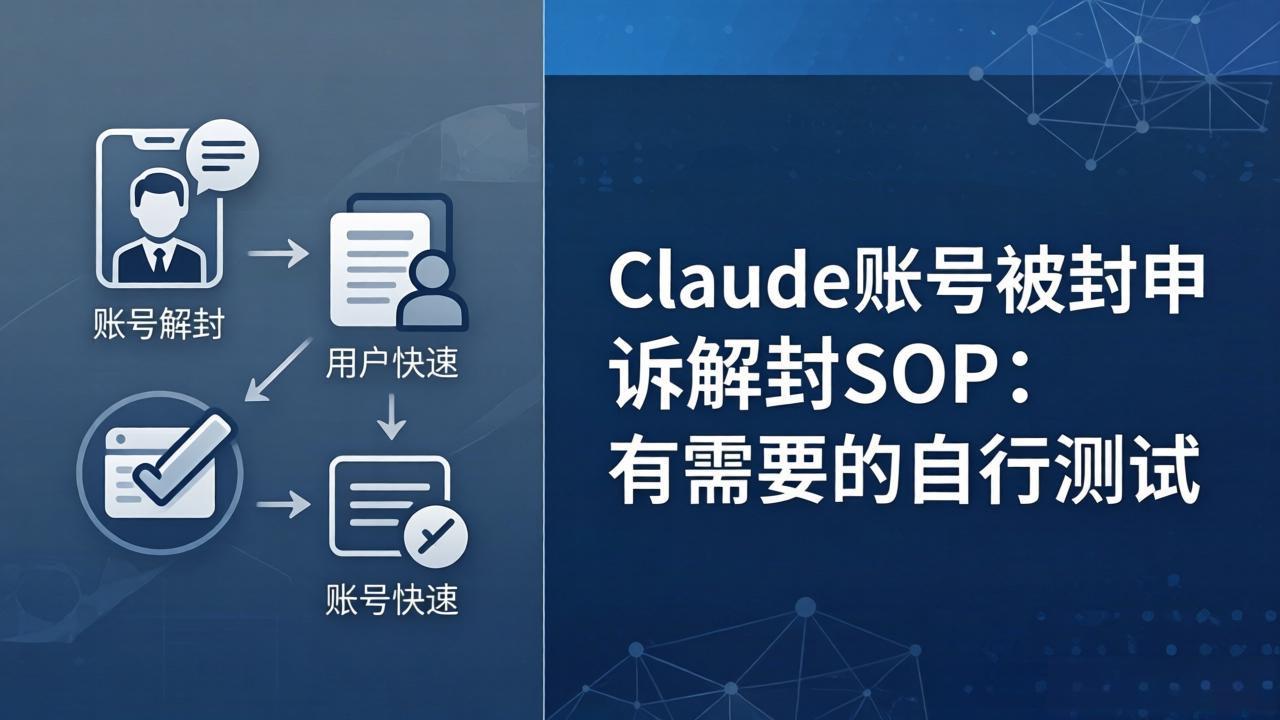 Claude账号被封申诉解封SOP：有需要的自行测试-KJ分享