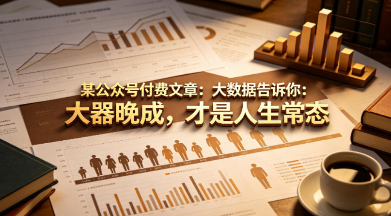 某公众号付费文章：大数据告诉你：大器晚成，才是人生常态-KJ分享