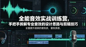 全能音效实战训练营，手把手拆解专业音效的设计思路与剪辑技巧，全面提升视频的音效质感-KJ分享