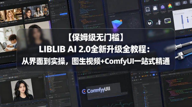 【保姆级无门槛】LIBLIB AI 2.0全新升级全教程：从界面到实操，图生视频+ComfyUI一站式精通-KJ分享