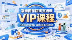 某电商学院淘宝培训VIP课程，各种经典有用的流量获取秘籍，改善运营产品没利润的处境(2026年5月)-KJ分享