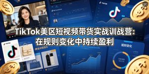 TikTok美区短视频带货实战训战营：在规则变化中持续盈利-KJ分享