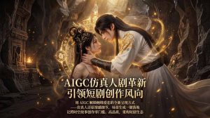 AIGC 仿真人短剧创作革新，解锁仙侠爱恋全新呈现，一键出高质场景，零门槛打造爆款剧集-KJ分享