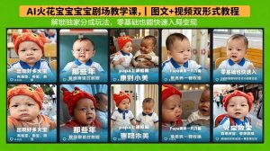 AI火花宝宝宝宝剧场教学课，图文+视频双形式教程，解锁独家分成玩法，零基础也能快速入局变现-KJ分享