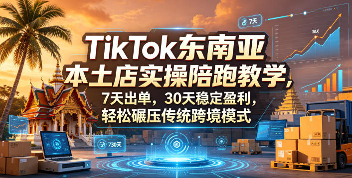 TikTok东南亚本土店实操陪跑教学，7天出单，30天稳定盈利，轻松碾压传统跨境模式(更新0516)-KJ分享