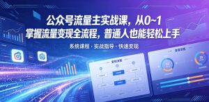 公众号流量主实战课，从0~1掌握流量变现全流程，普通人也能轻松上手-KJ分享