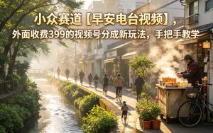 小众赛道【早安电台视频】,外面收费399的视频号分成新玩法,手把手教学-KJ分享